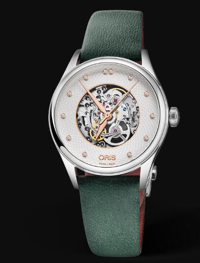 Oris Artelier Skeleton Diamonds 33mm Replica Watch 01 560 7724 4031-07 5 17 35FC
